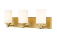 Three Light Vanity by Z-Lite - Soledad Collection, Brushed Gold Finish - 485-3V-BG