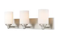 Three Light Vanity by Z-Lite - Soledad Collection, Brushed Nickel Finish - 485-3V-BN