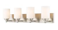 Four Light Vanity by Z-Lite - Soledad Collection, Brushed Nickel Finish - 485-4V-BN