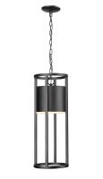 LED Outdoor Chain Mount Ceiling Fixture by Z-Lite - Luca Collection, Black Finish - 517CHB-BK-LED