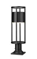 LED Outdoor Pier Mounted Fixture by Z-Lite - Luca Collection, Black Finish - 517PHM-533PM-BK-LED