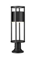 LED Outdoor Pier Mounted Fixture by Z-Lite - Luca Collection, Black Finish - 517PHM-553PM-BK-LED
