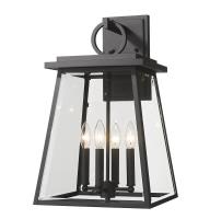 Four Light Outdoor Wall Light by Z-Lite - Broughton Collection, Black Finish - 521B-BK