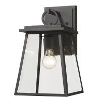 One Light Outdoor Wall Light by Z-Lite - Broughton Collection, Black Finish - 521S-BK