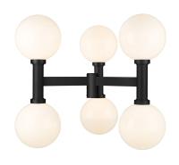 Six Light Outdoor Post Mount Fixture by Z-Lite - Laurent Collection, Black Finish - 597BP6-BK
