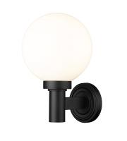 One Light Outdoor Wall Light by Z-Lite - Laurent Collection, Black Finish - 597M-BK