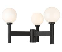 Three Light Outdoor Post Mount Fixture by Z-Lite - Laurent Collection, Black Finish - 597MP3-BK
