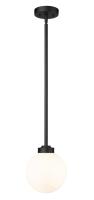 One Light Outdoor Pendant by Z-Lite - Laurent Collection, Black Finish - 597P8-BK