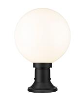 One Light Outdoor Pier Mounted Fixture by Z-Lite - Laurent Collection, Black Finish - 597PHB-553PM-BK