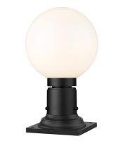 One Light Outdoor Pier Mounted Fixture by Z-Lite - Laurent Collection, Black Finish - 597PHM-533PM-BK