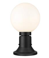 One Light Outdoor Pier Mounted Fixture by Z-Lite - Laurent Collection, Black Finish - 597PHM-553PM-BK