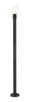 One Light Outdoor Post Mounted Fixture by Z-Lite - Laurent Collection, Black Finish - 597PHM-567P-BK