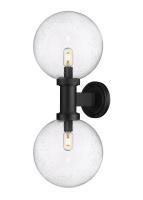 Two Light Outdoor Wall Sconce by Z-Lite - Laurent Collection, Black Finish - 599B2-BK