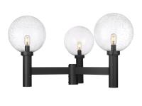 Three Light Outdoor Post Mount Fixture by Z-Lite - Laurent Collection, Black Finish - 599BP3-BK