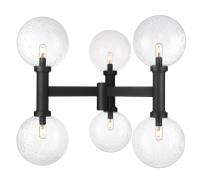 Six Light Outdoor Post Mount Fixture by Z-Lite - Laurent Collection, Black Finish - 599BP6-BK