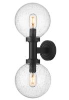 Two Light Outdoor Wall Sconce by Z-Lite - Laurent Collection, Black Finish - 599M2-BK