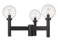 Three Light Outdoor Post Mount Fixture by Z-Lite - Laurent Collection, Black Finish - 599MP3-BK