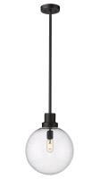 One Light Outdoor Pendant by Z-Lite - Laurent Collection, Black Finish - 599P12-BK