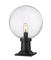 One Light Outdoor Pier Mounted Fixture by Z-Lite - Laurent Collection, Black Finish - 599PHB-533PM-BK