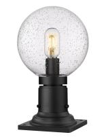 One Light Outdoor Pier Mounted Fixture by Z-Lite - Laurent Collection, Black Finish - 599PHM-533PM-BK