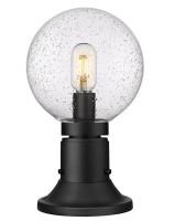 One Light Outdoor Pier Mounted Fixture by Z-Lite - Laurent Collection, Black Finish - 599PHM-553PM-BK