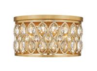 Five Light Flush Mount by Z-Lite - Dealey Collection, Heirloom Brass Finish - 6010F18HB