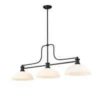 Three Light Billiard by Z-Lite - Melange Collection, Matte Black Finish - 725-3MB-DMO14