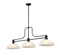 Three Light Billiard by Z-Lite - Melange Collection, Matte Black Finish - 725-3MB-DWL14
