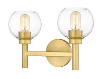 Two Light Vanity by Z-Lite - Sutton Collection, Brushed Gold Finish - 7502-2V-BG