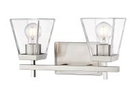 Two Light Vanity by Z-Lite - Lauren Collection, Brushed Nickel Finish - 819-2V-BN