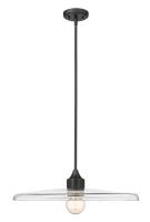 One Light Pendant by Z-Lite - Paloma Collection, Matte Black Finish - 821P24-MB