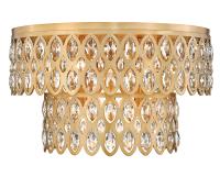 Nine Light Flush Mount by Z-Lite - Dealey Collection, Heirloom Brass Finish - 822F20-HB