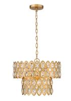 Five Light Pendant by Z-Lite - Dealey Collection, Heirloom Brass Finish - 822P15-HB