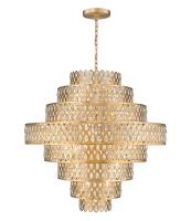 25 Light Chandelier by Z-Lite - Dealey Collection, Heirloom Brass Finish - 822P45-HB