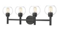 Four Light Vanity by Z-Lite - Sutton Collection, Matte Black Finish - 7502-4V-MB
