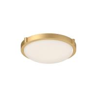 LED Flush Mount by Kuzco Lighting - Floyd Collection, Brushed Gold Finish - 501102BG-LED