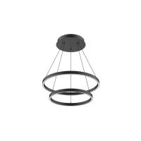 LED Chandelier by Kuzco Lighting - Cerchio Collection, Black Finish - CH87824-BK