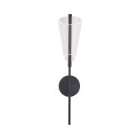 LED Wall Sconce by Kuzco Lighting - Mulberry Collection, Black/Light Guide Finish - WS62524-BK/LG