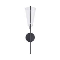 LED Wall Sconce by Kuzco Lighting - Mulberry Collection, Black/Light Guide Finish - WS62524-BK/LG