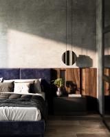 Two Light Pendant by Kuzco Lighting - Akira Collection, Black/Gold Finish - PD58014-BK/GD