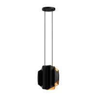 Two Light Pendant by Kuzco Lighting - Akira Collection, Black/Gold Finish - PD58014-BK/GD