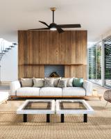 56" Ceiling Fan by Kuzco Lighting - Horizon Collection, Brushed Gold Finish - CF96956-BG