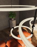LED Chandelier by Kuzco Lighting - Bruni Collection, Black Finish - CH24755-BK