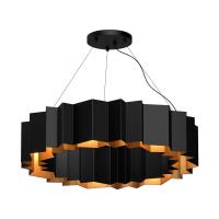 Seven Light Chandelier by Kuzco Lighting - Akira Collection, Black/Gold Finish - CH58030-BK/GD