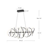 LED Chandelier by Kuzco Lighting - Collide Collection, Black Finish - CH96442-BK