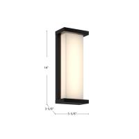 LED Exterior Wall Mount by Kuzco Lighting - Bravo Collection, Black Finish - EW70714-BK