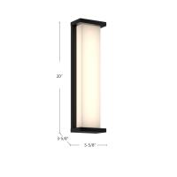 LED Exterior Wall Mount by Kuzco Lighting - Bravo Collection, Black Finish - EW70720-BK