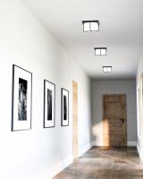 LED Flush Mount by Kuzco Lighting - Regalo Collection, Black/Opal Glass Finish - FM45910-BK/OP