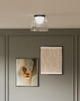 LED Flush Mount by Kuzco Lighting - Cedar Collection, Black/Clear Finish - FM52508-BK/CL