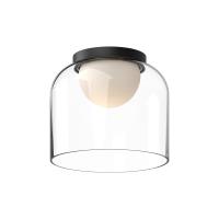 LED Flush Mount by Kuzco Lighting - Cedar Collection, Black/Clear Finish - FM52508-BK/CL